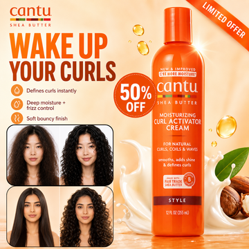 Cantu Shea Butter Moisturizing Curl Activator Cream | Defines Curls | Up to 9x More Moisture | All-Day Frizz Control