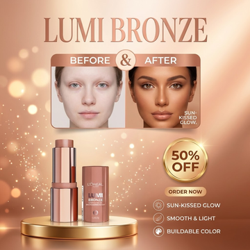 L'Oréal Lumi Bronze Le Stick Soleil Bronzer Stick | Cream-to-Powder Bronzer for Sun-Kissed Glow & Effortless Sculpting