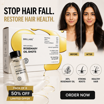 Brillare 20% Rosemary Oil Shots – 15-Day Hair Growth Ritual | 8 Vials Pack
