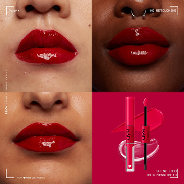 NYX Professional Makeup Shine Loud High-Shine Lip Color Trio | 16H Loud Shine, Zero Transfer, Vegan Formula