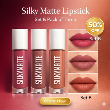 SilkyWhite Silky Matte Lipstick Trio Set | Pack of 3 Liquid Matte Lipsticks | Waterproof & Long Lasting
