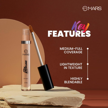MARS Liquid Blossom Foundation & Concealer Set | SPF 50+ PA++++, Longwear, Crease-Resistant & Customizable Coverage