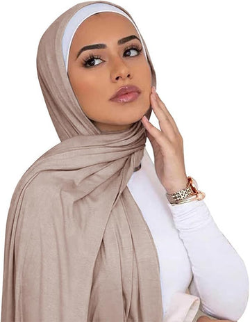 Hijab Scarf for Women Soft Cotton Muslim Jersey Hijab Head Wrap Scarves Fashion Long Scarf Shawls