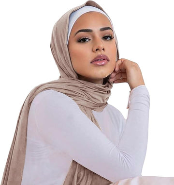 Hijab Scarf for Women Soft Cotton Muslim Jersey Hijab Head Wrap Scarves Fashion Long Scarf Shawls