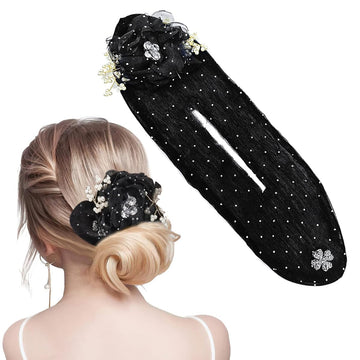 Hair Bun Accessories for Women Girls Flower Magic Buns