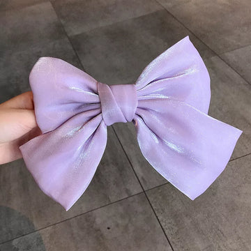 Rhinestone Hair Bow Clip