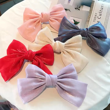 Rhinestone Hair Bow Clip